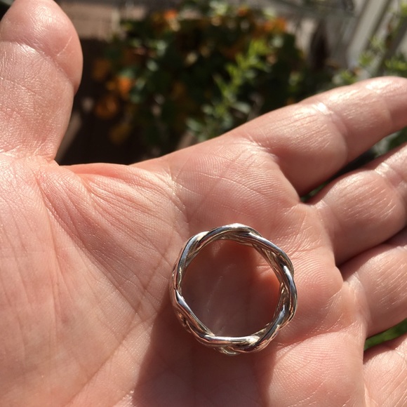 NWOT Braided Sterling Silver Band, Ring - size 8 - Picture 3 of 3